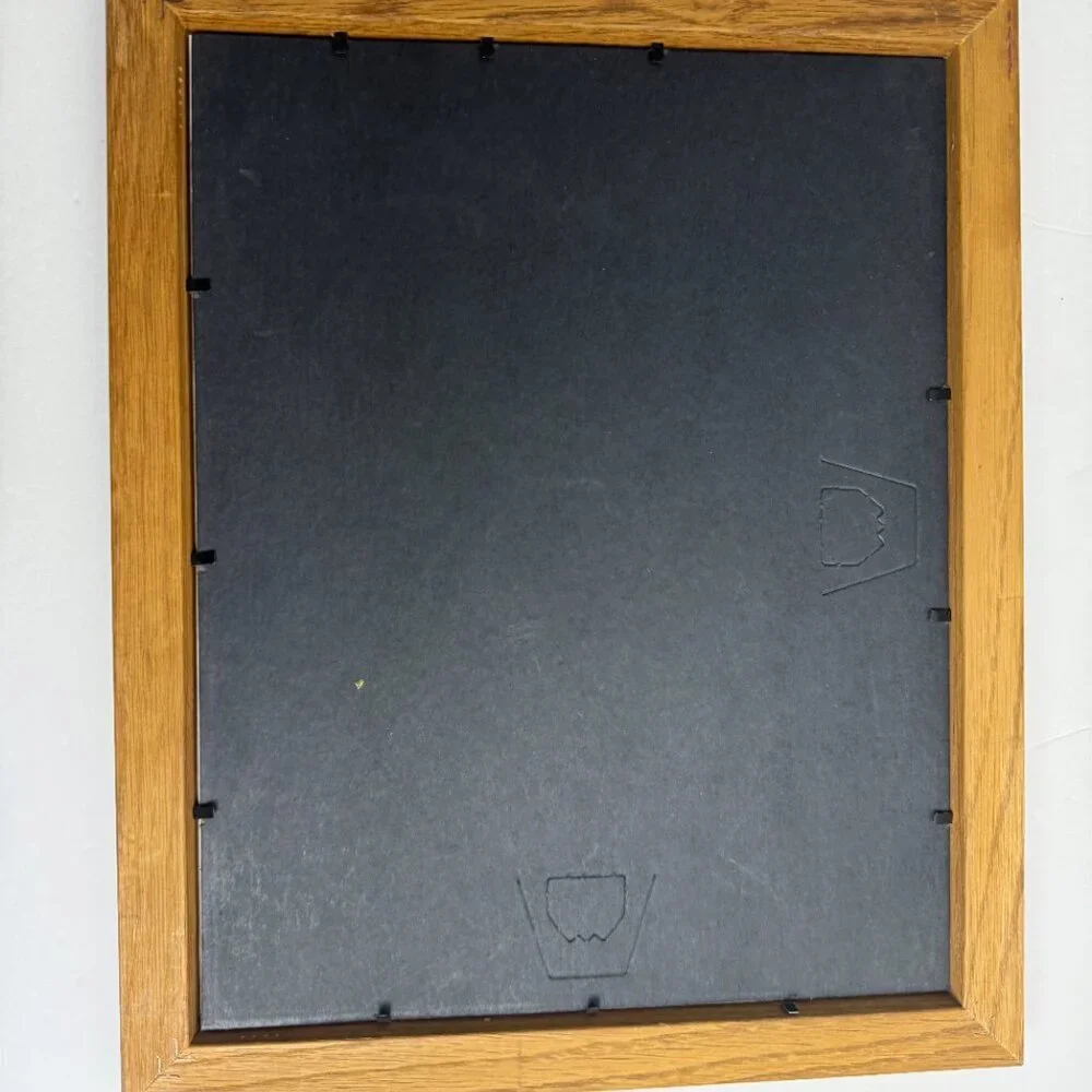 Vintage 90s SOLID OAK  Wooden Collage Frame 11